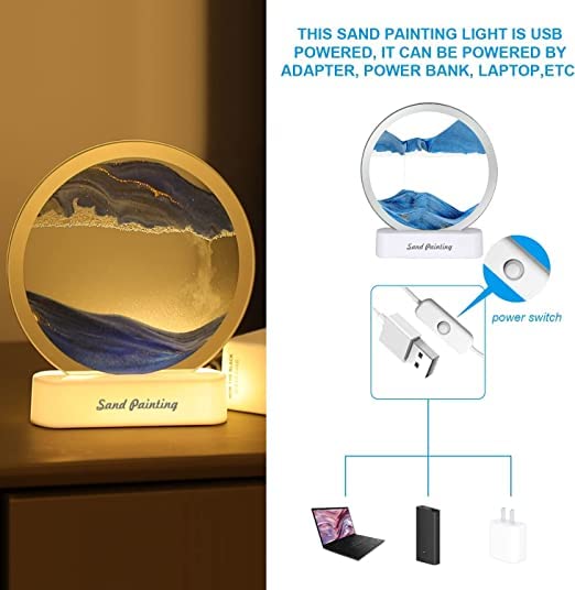 Rotating Sand Art Lamp