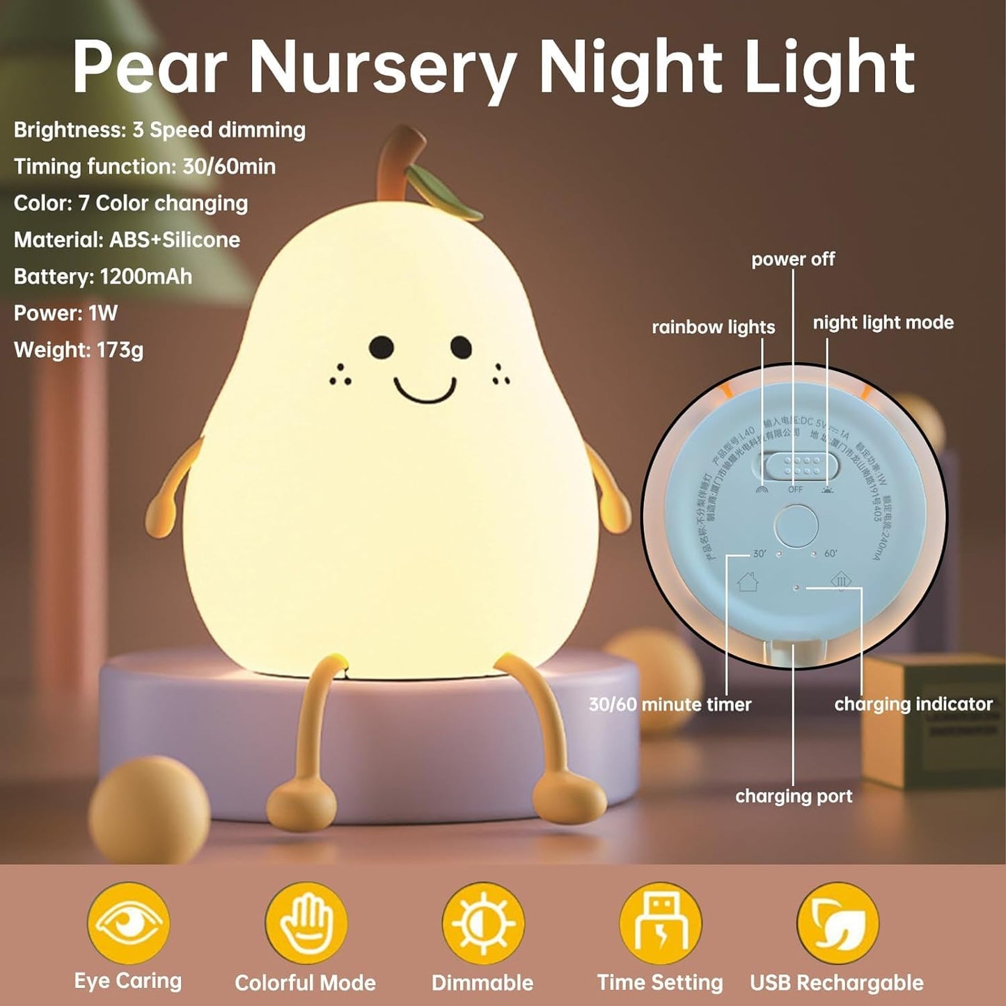 GlowPear Night Lamp