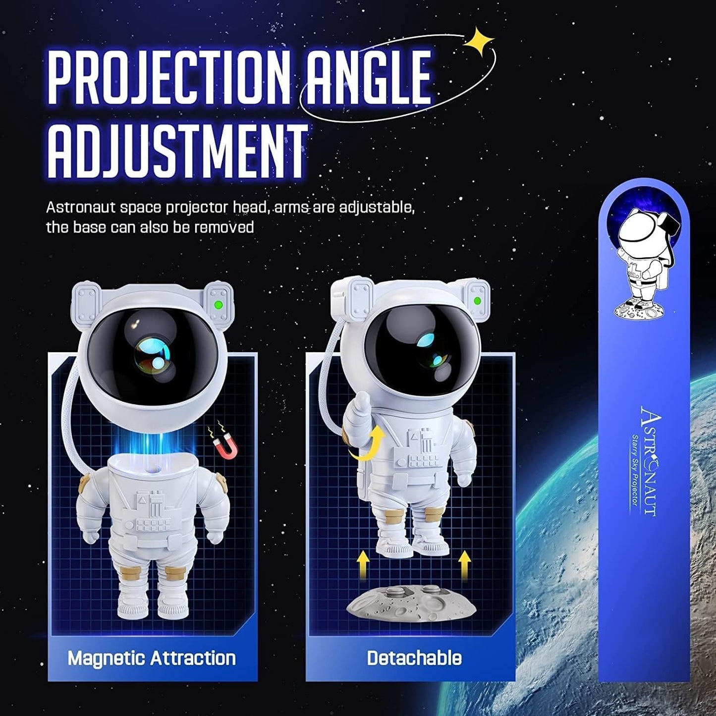 Astronaut Star Projection Night Light