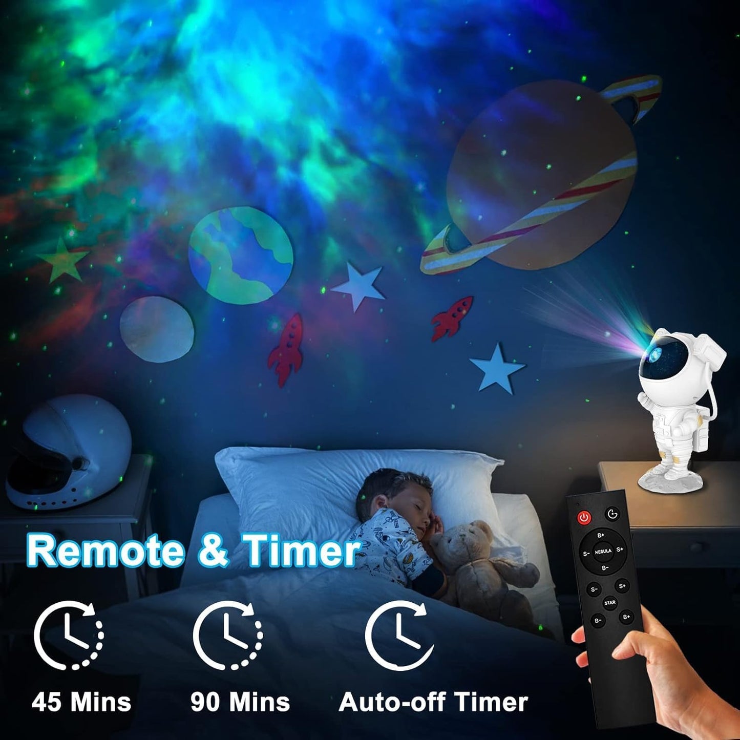 Astronaut Star Projection Night Light